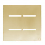 Placa p/ 4 Interruptores 4x4 - Novara Glass Dourado